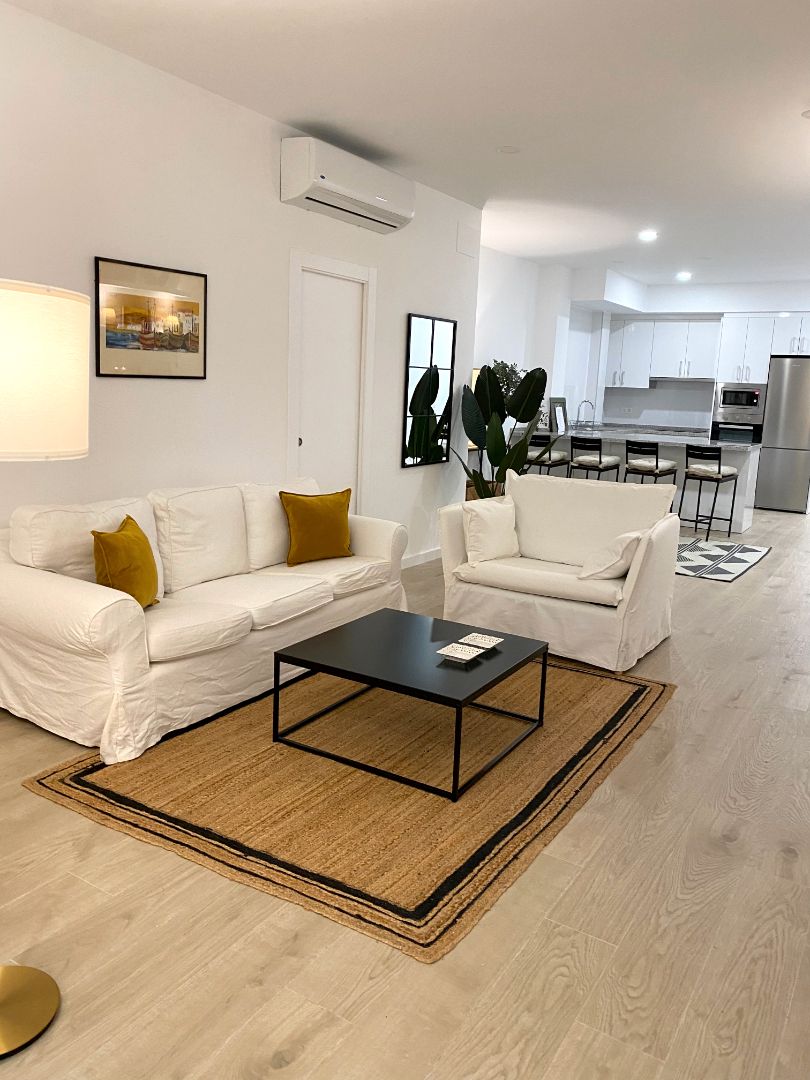Sala d'estar de Casa adosada de lloguer en Málaga Capital amb Aire condicionat, Moblat i Forn
