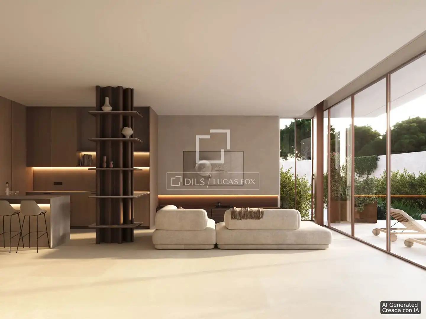 Sala de estar de Casa o chalet en venta en Santa Eulària des Riu con Aire acondicionado, Calefacción y Jardín privado