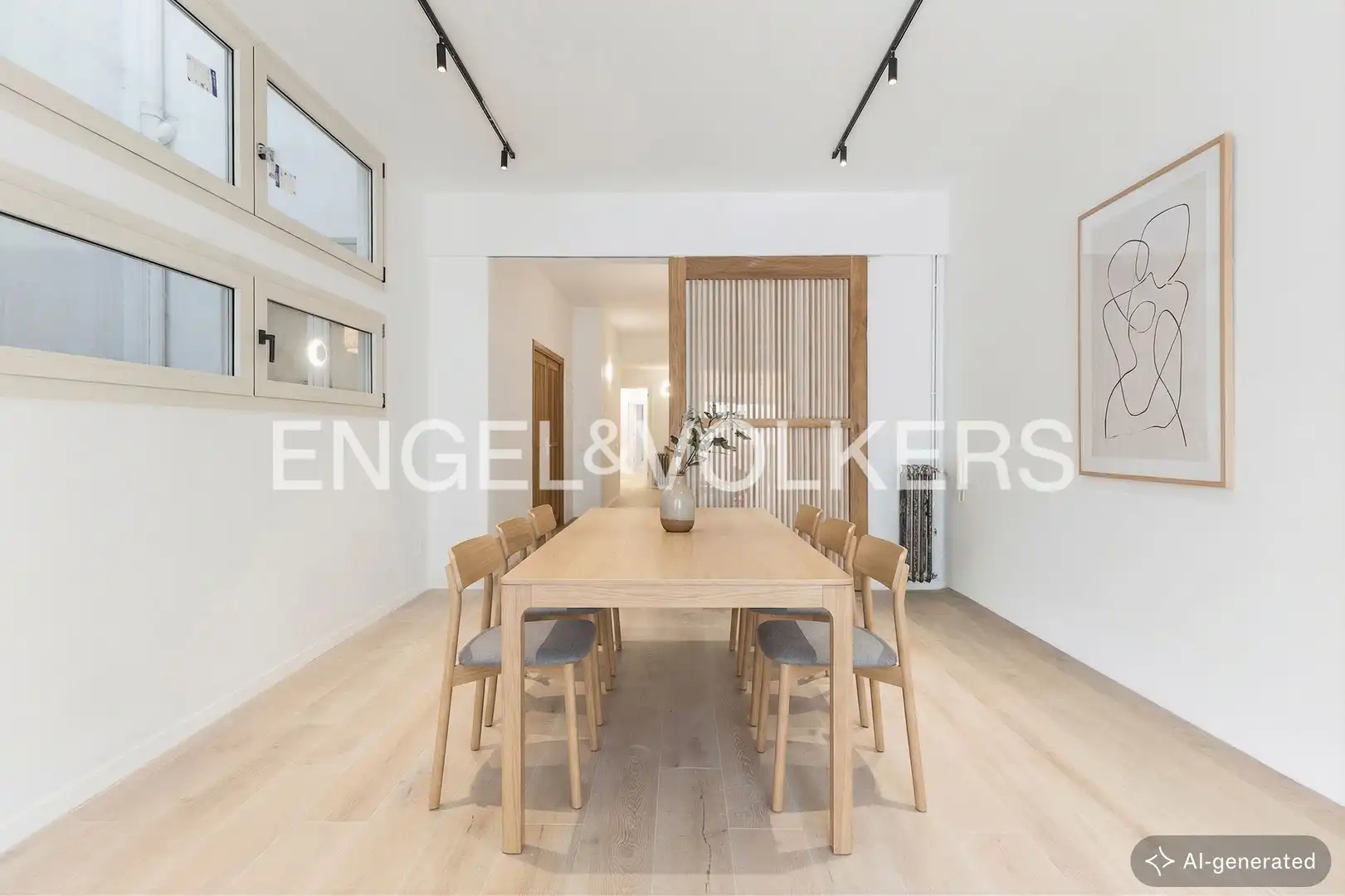 Comedor de Piso de alquiler en Barcelona con Aire acondicionado, Calefacción y Parquet