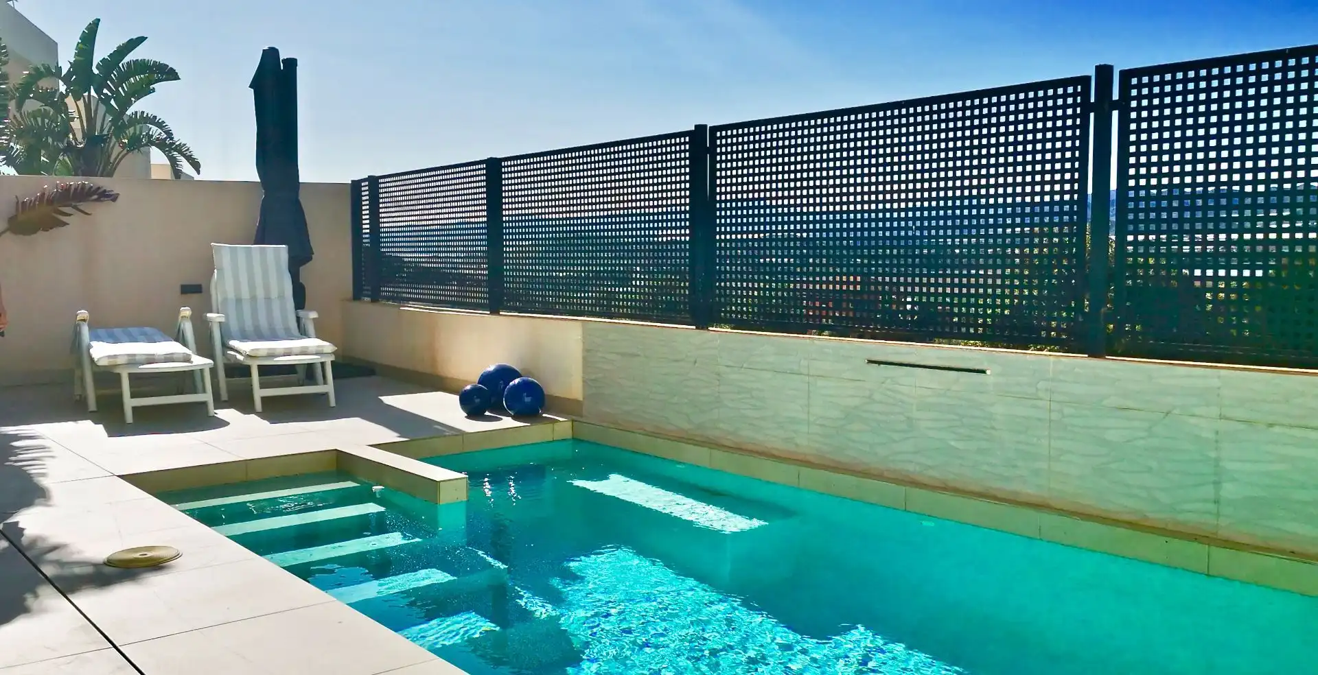 Piscina de Casa o xalet de lloguer en Águilas amb Aire condicionat, Jardí privat i Terrassa