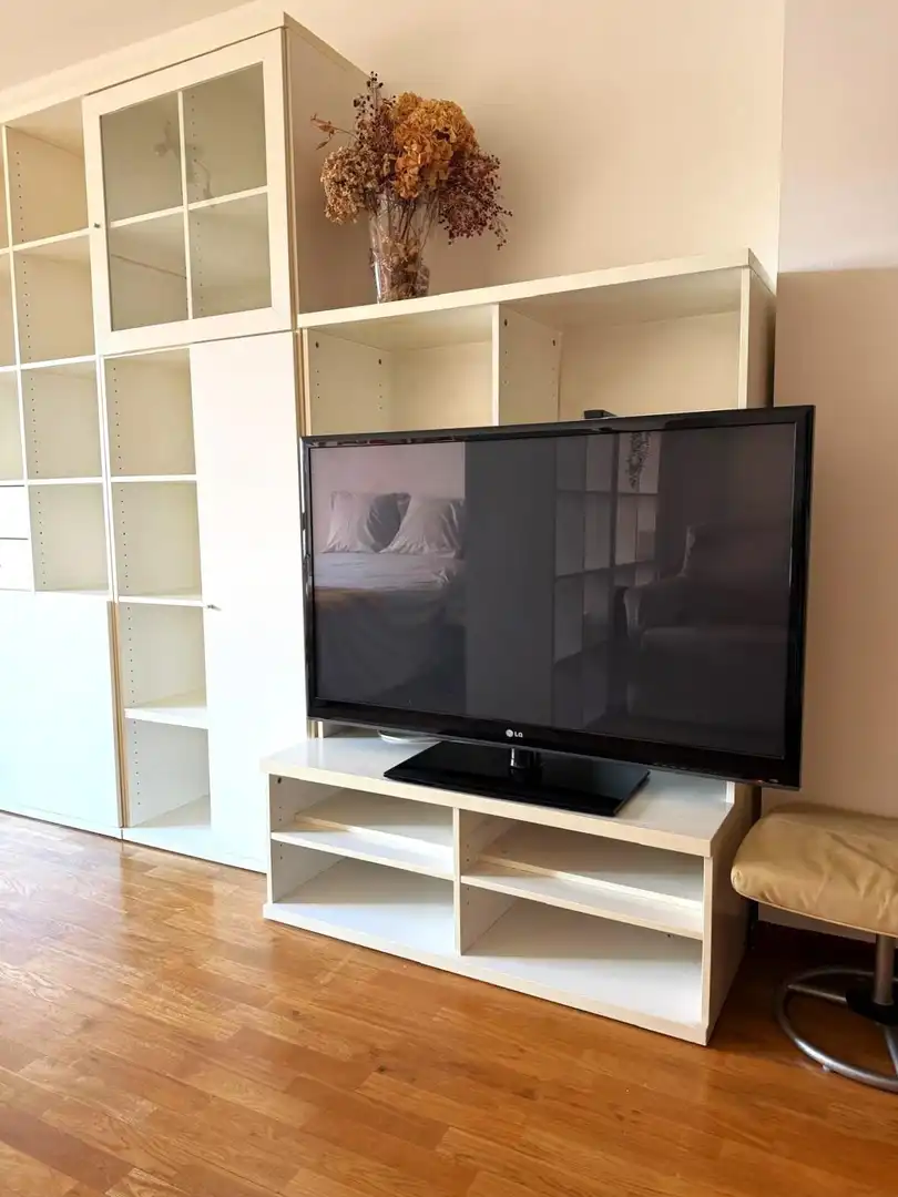 Sala d'estar de Estudi de lloguer en Oviedo  amb Calefacció, Terrassa i Moblat