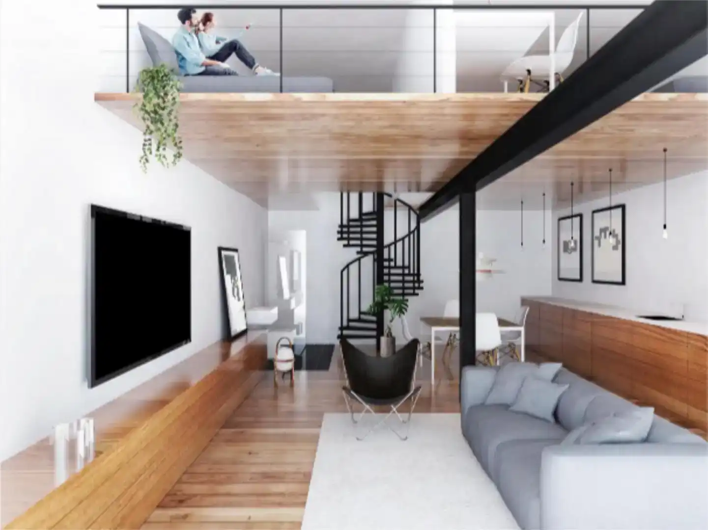 Sala de estar de Casa o chalet en venta en  Barcelona Capital con Balcón