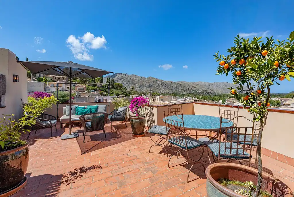 Terraza de Finca rústica en venta en Pollença con Aire acondicionado, Calefacción y Jardín privado