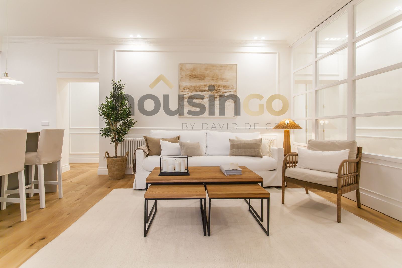 Living room of Flat for sale in  Madrid Capital  with Air Conditioner, Heating and Parquet flooring