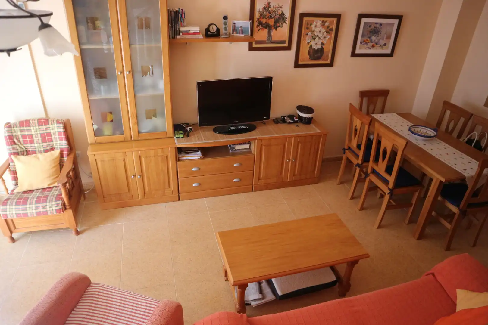 Sala de estar de Casa adosada en venta en La Manga del Mar Menor con Aire acondicionado, Calefacción y Terraza