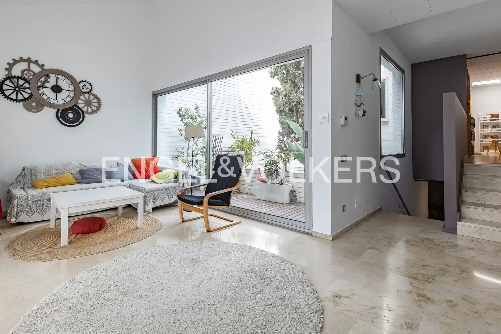 Living room of Houses for sale in Barcelona  with Air Conditioner, Heating and Private garden