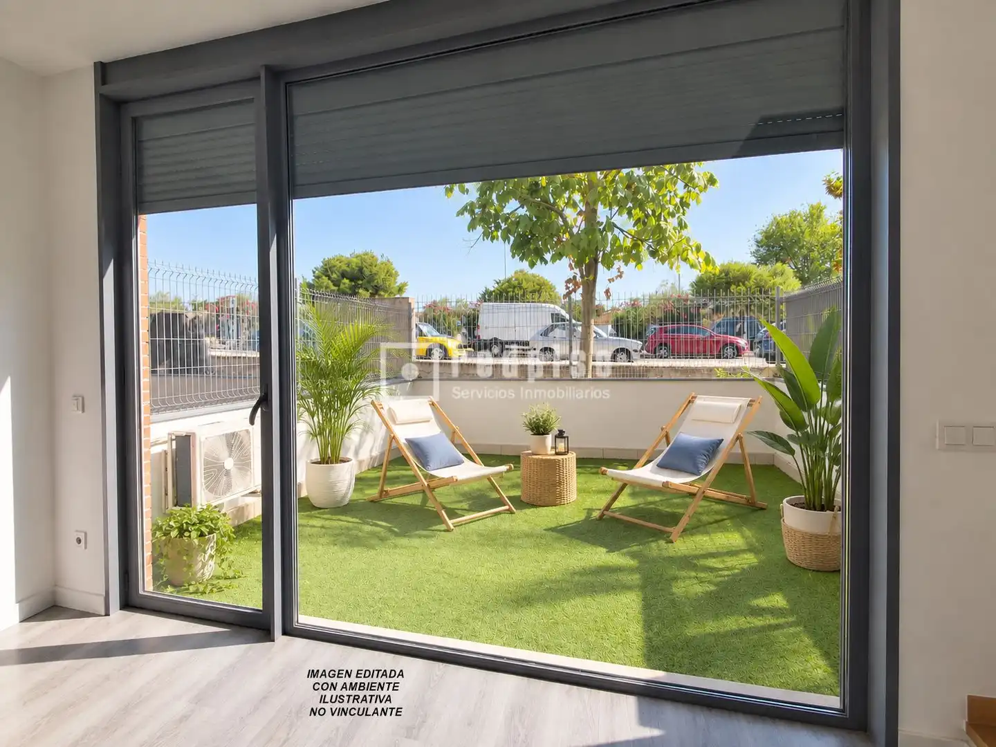 Terrasse von Loft zur Miete in Alcorcón mit Klimaanlage, Heizung und Privatgarten