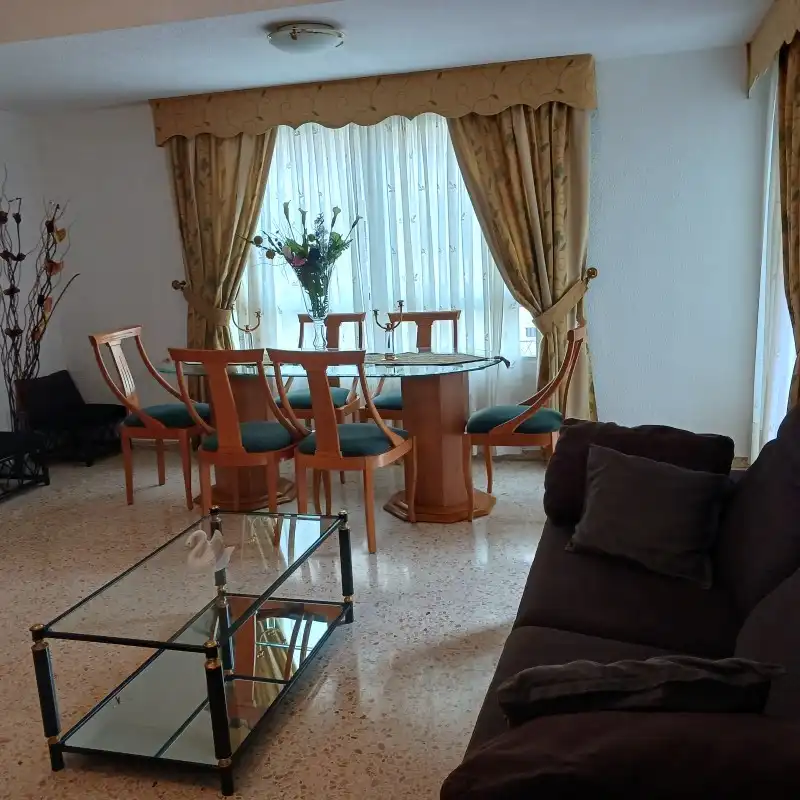 Dining room of Flat for rent in Gandia  with Air Conditioner, Terrace and Furnished