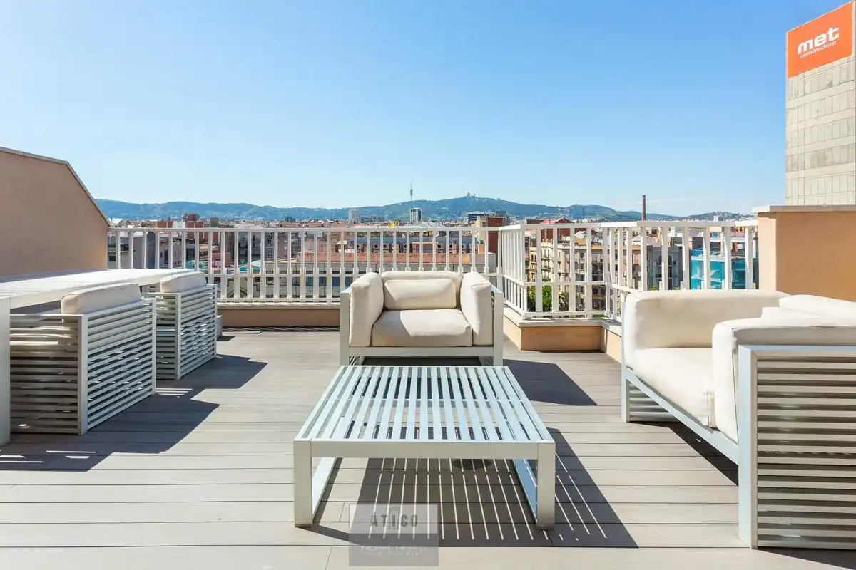 Terrasse von Dachboden zum Verkauf in Barcelona mit Klimaanlage, Heizung und Terrasse