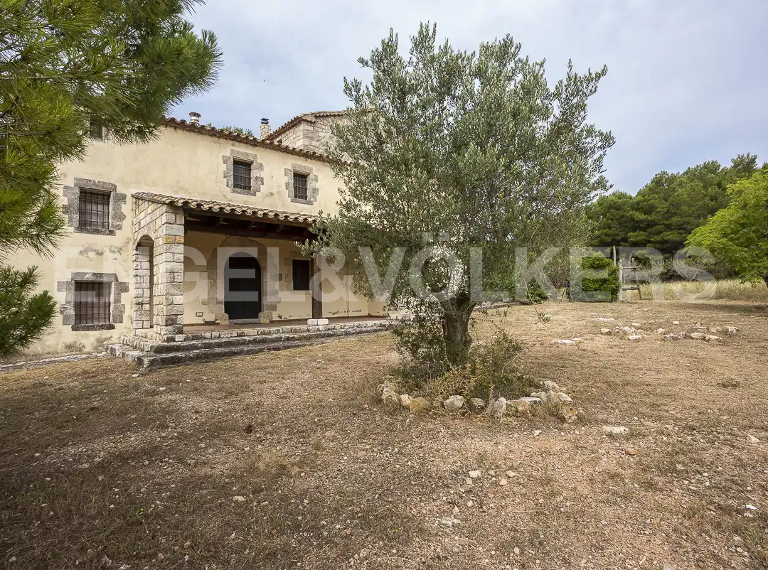 Vista exterior de Casa o chalet en venta en Pontons con Calefacción, Jardín privado y Parquet