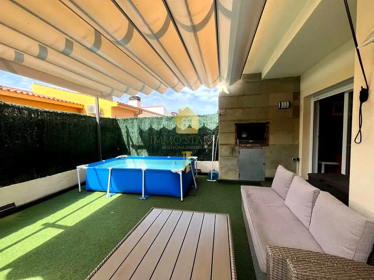 Terrassa de Casa adosada en venda en Palau-saverdera amb Aire condicionat, Calefacció i Jardí privat
