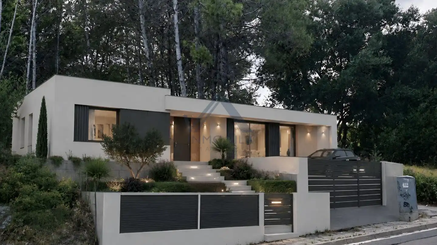 Exterior view of Houses for sale in Rubí  with Private garden and Swimming Pool