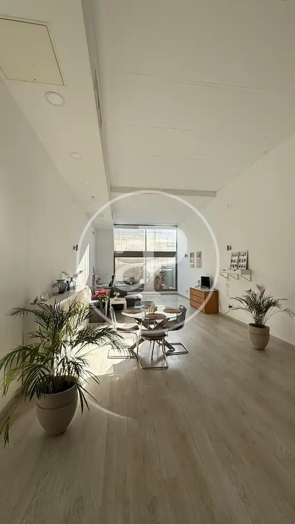 Sala d'estar de Loft de lloguer en Valencia amb Aire condicionat, Calefacció i Jardí privat