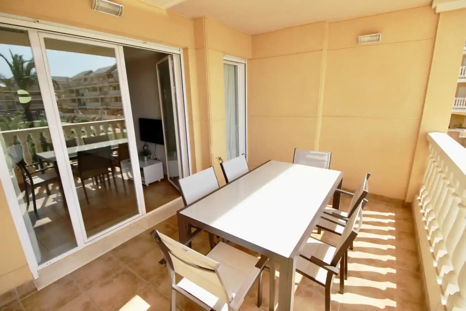 Terrasse von Wohnung zur Miete in Dénia mit Klimaanlage, Schwimmbad und Balkon