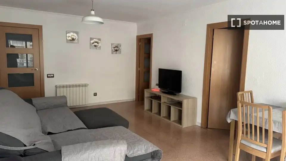 Living room of Flat for share in Cerdanyola del Vallès  with Air Conditioner, Heating and Furnished