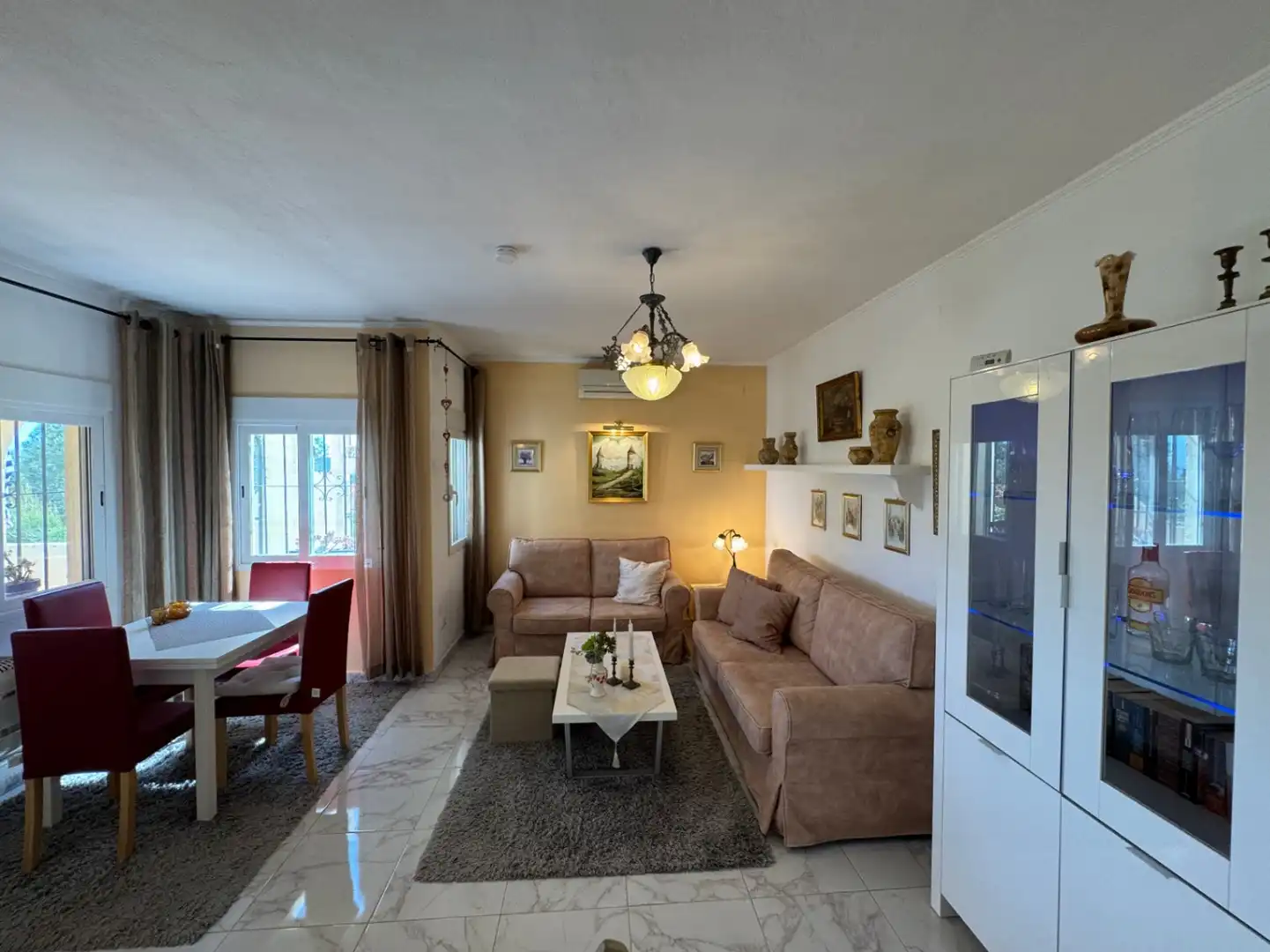 Sala d'estar de Apartament en venda en Teulada amb Aire condicionat, Calefacció i Terrassa