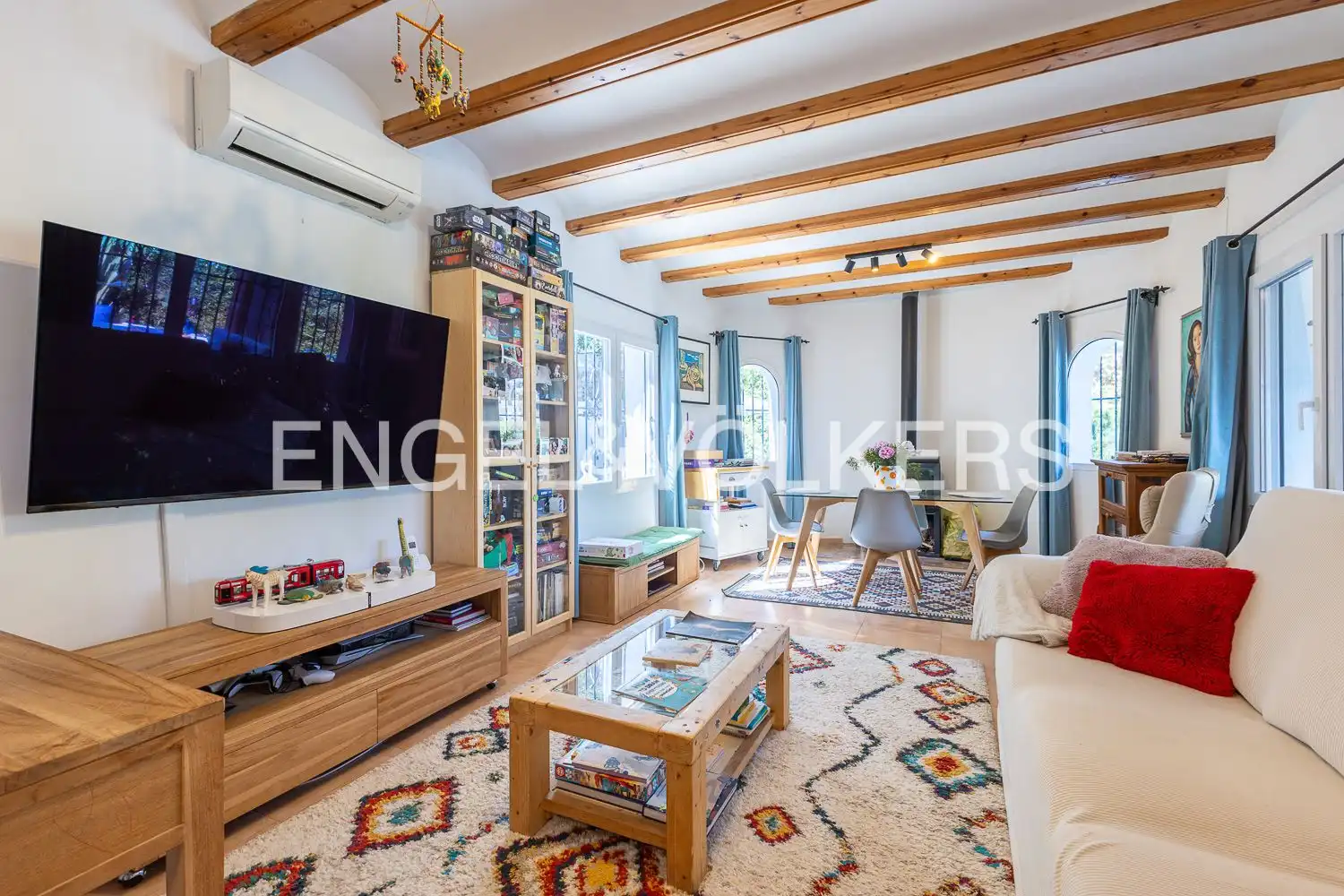 Sala d'estar de Finca rústica en venda en Jávea / Xàbia amb Aire condicionat, Calefacció i Jardí privat
