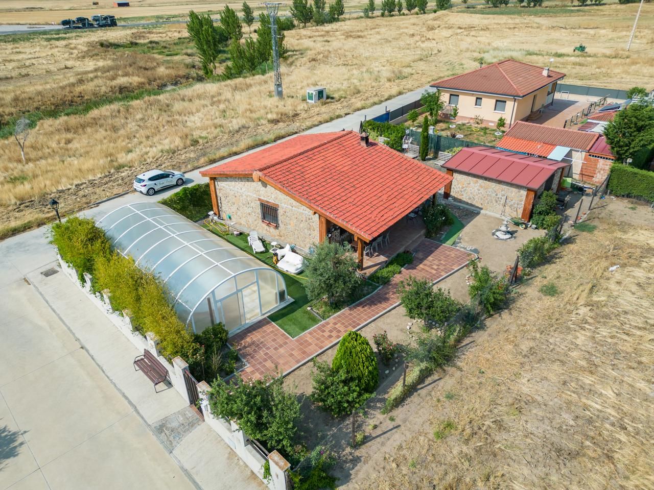 Exterior view of House or chalet for sale in Riocabado  with Heating, Private garden and Swimming Pool