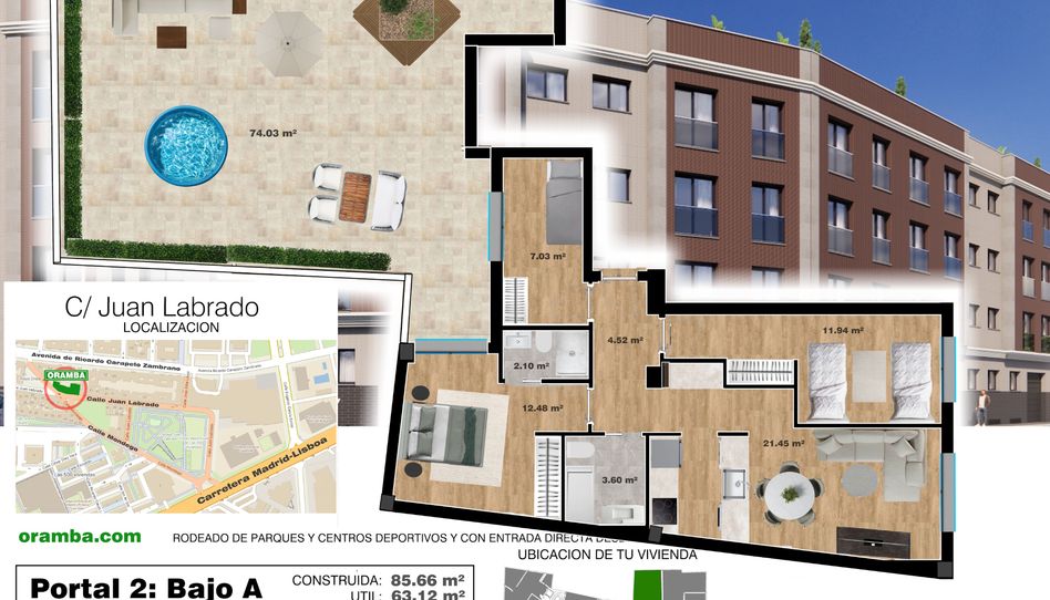 Photo 1 of Flat for sale in Calle Juan Labrado, 35, San Roque - Ronda Norte, Badajoz