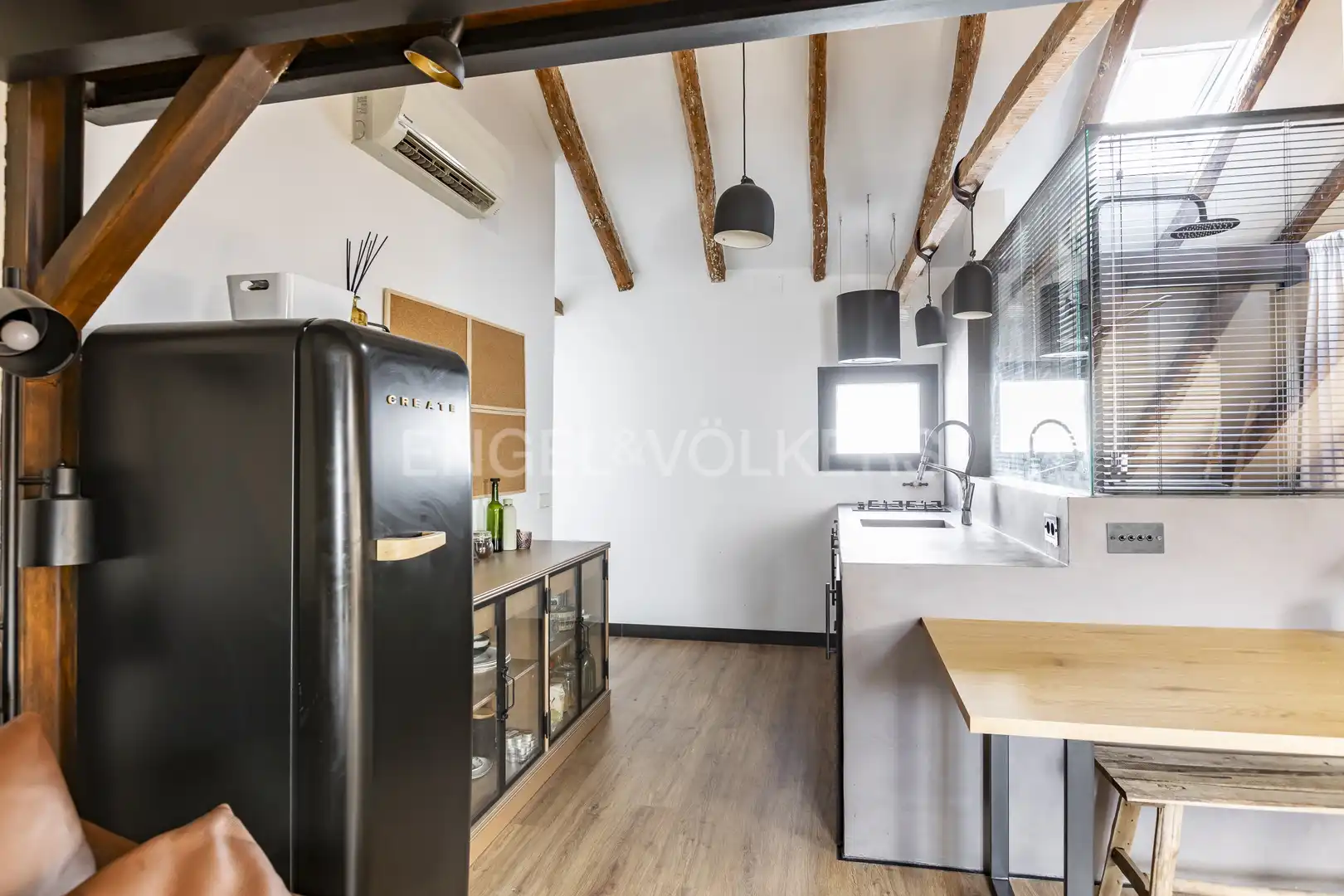 Küche von Wohnung zur Miete in Madrid mit Klimaanlage, Heizung und Möbliert