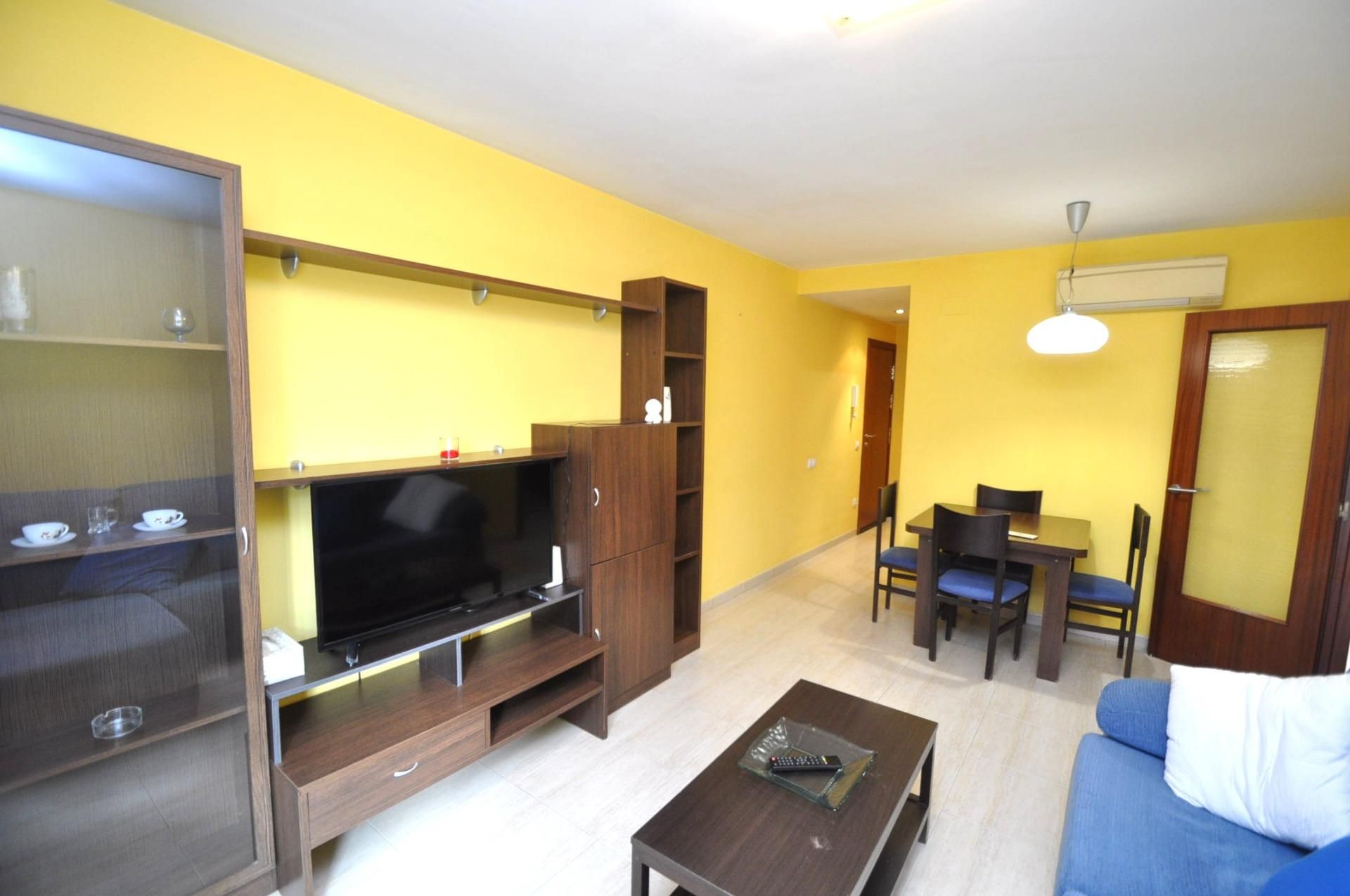 Living room of Flat for sale in Sant Jaume d'Enveja  with Swimming Pool and Furnished