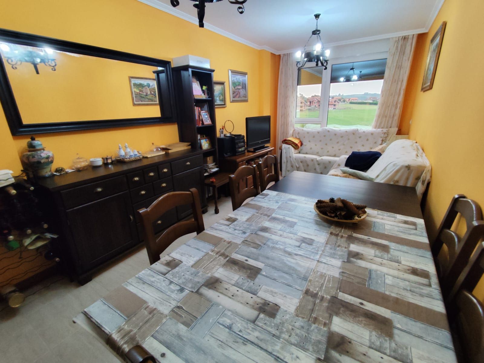 Dining room of Flat for sale in Hazas de Cesto  with Heating, Terrace and Furnished