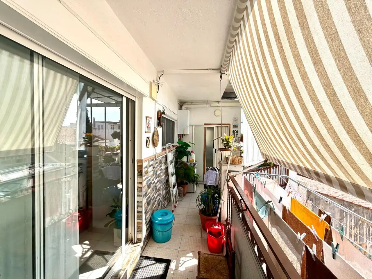 Balcony of Flat for sale in Mataró  with Air Conditioner, Terrace and Furnished