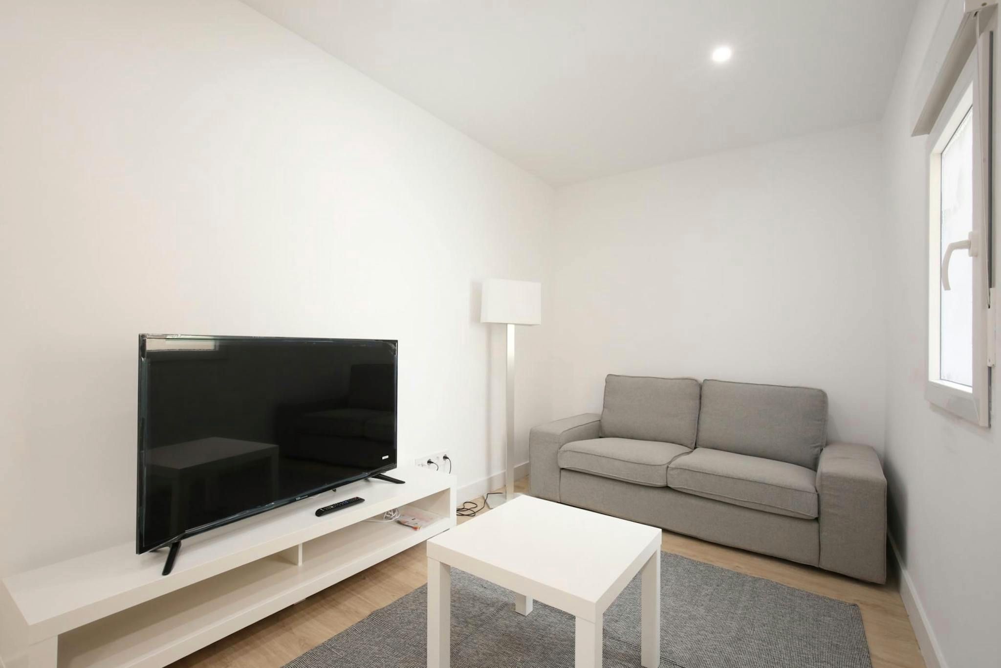 Sala de estar de Piso de alquiler en  Madrid Capital con Calefacción, Amueblado y Lavadora