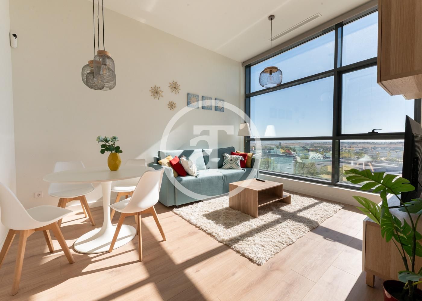 Living room of Flat to rent in San Sebastián de los Reyes  with Air Conditioner, Heating and Furnished