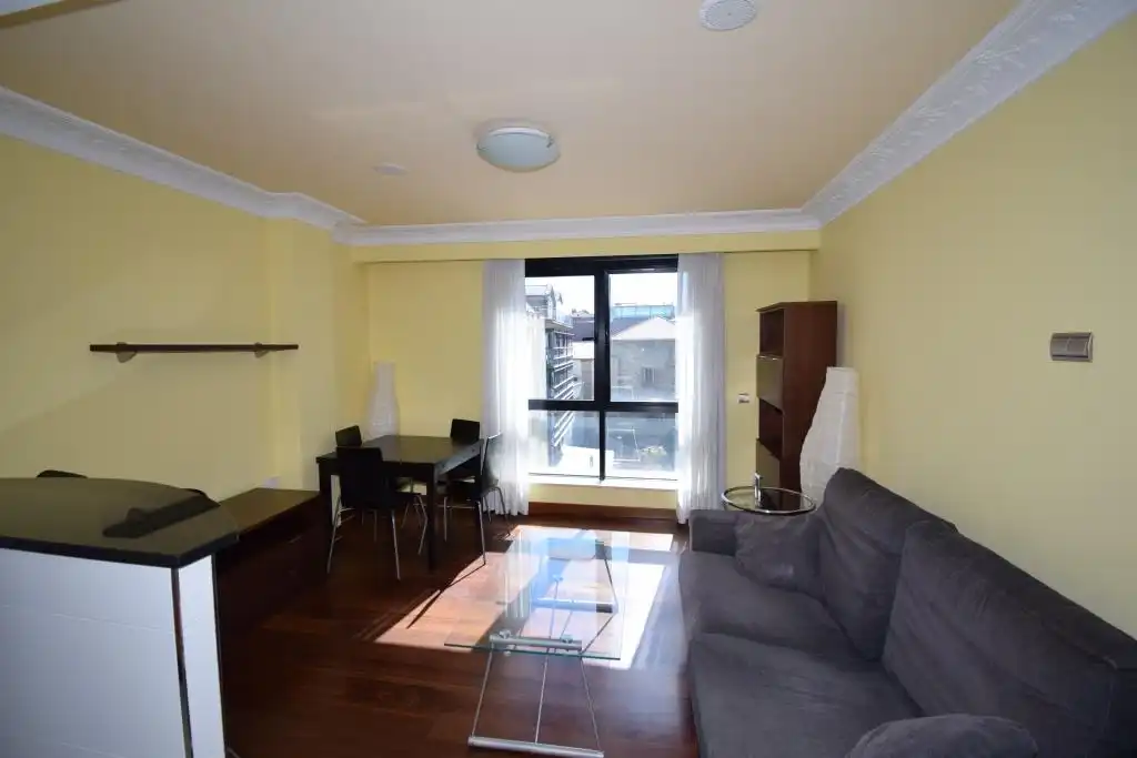 Sala de estar de Apartamento en venta en A Coruña Capital  con Calefacción, Trastero y Amueblado