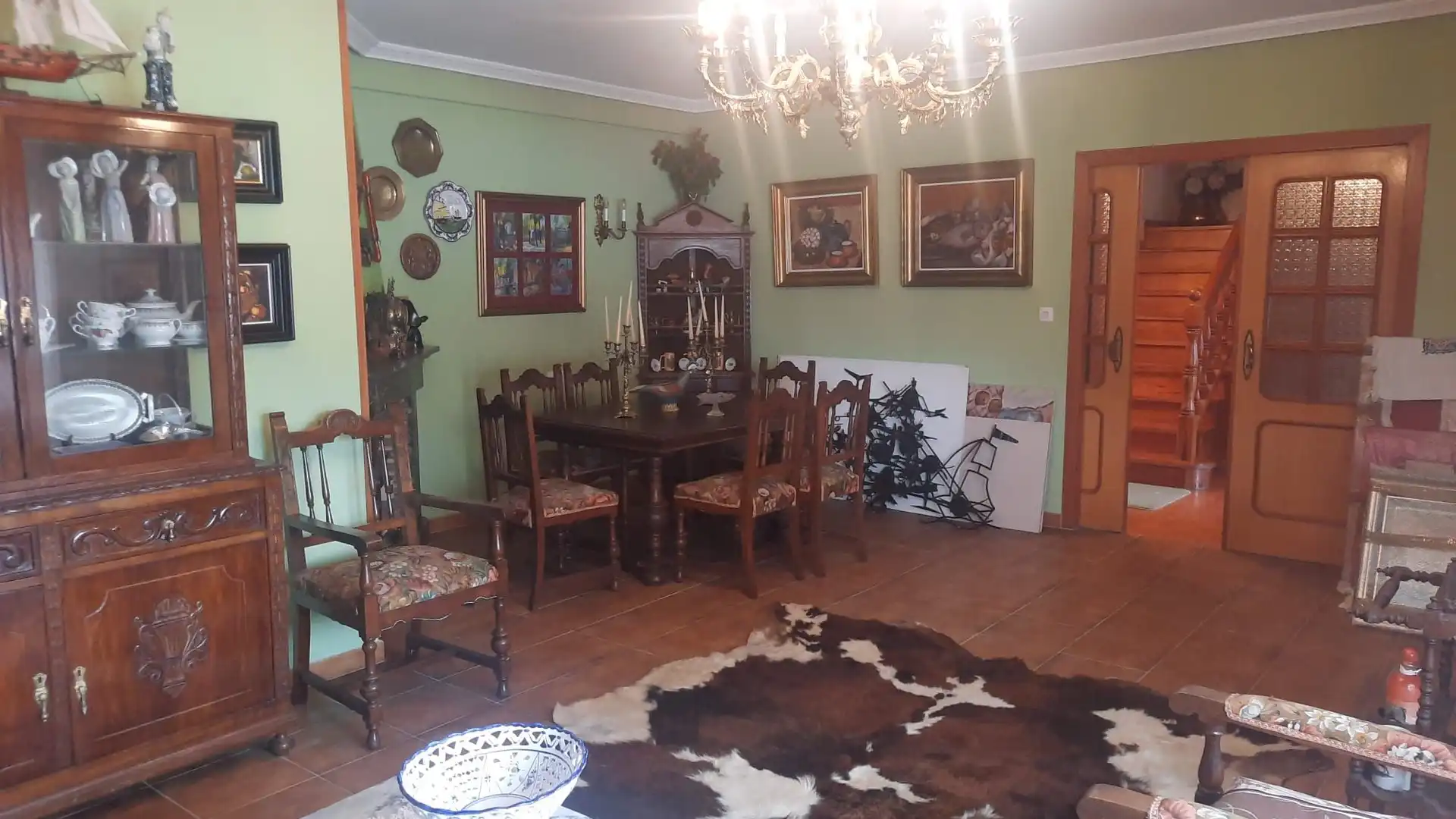 Dining room of Houses for sale in Gozón  with Heating, Parquet flooring and Terrace