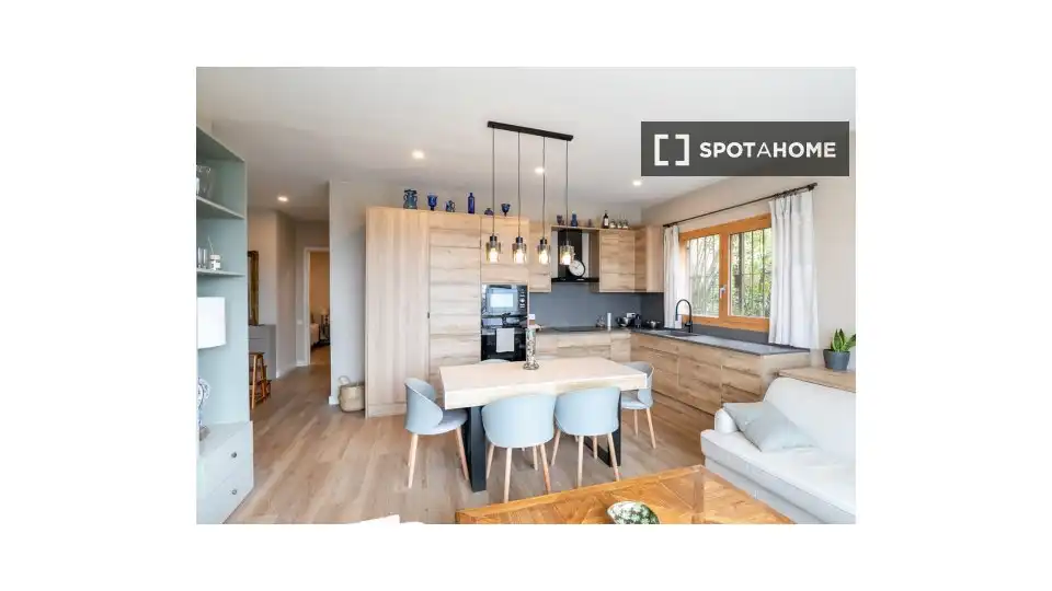 Küche von Wohnung zur untervermieten in Barcelona mit Klimaanlage, Terrasse und Möbliert