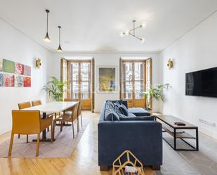 Sala d'estar de Apartament de lloguer en  Madrid Capital amb Aire condicionat, Calefacció i Parquet