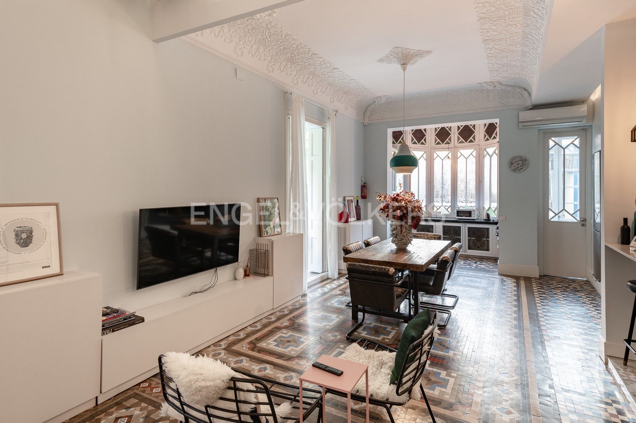 Living room of Apartment for sale in  Barcelona Capital  with Air Conditioner, Heating and Terrace