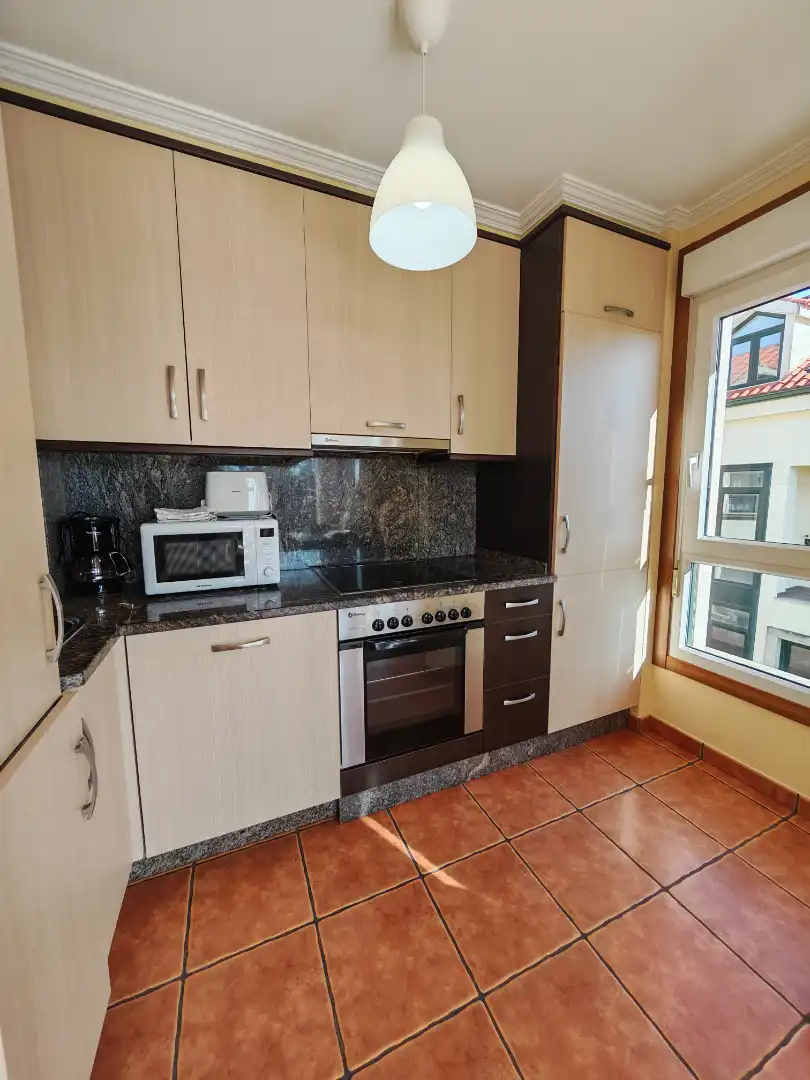 Cuina de Apartament de lloguer en Fisterra amb Traster, Moblat i Forn