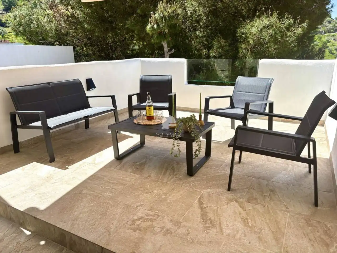 Terrasse von Haus oder Chalet zur Miete in Canillas de Aceituno mit Klimaanlage, Privatgarten und Terrasse