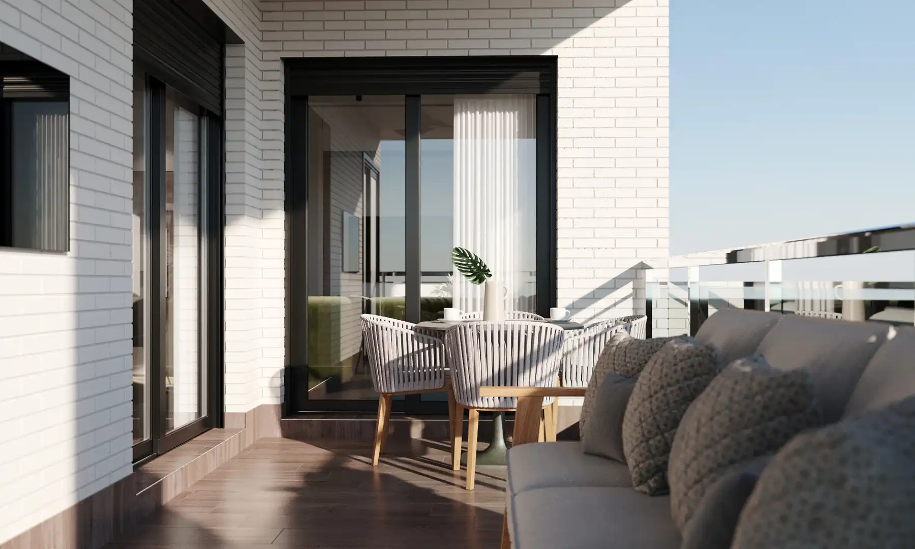 Terrace of Flat for sale in Murcia  with Air Conditioner, Heating and Parquet flooring