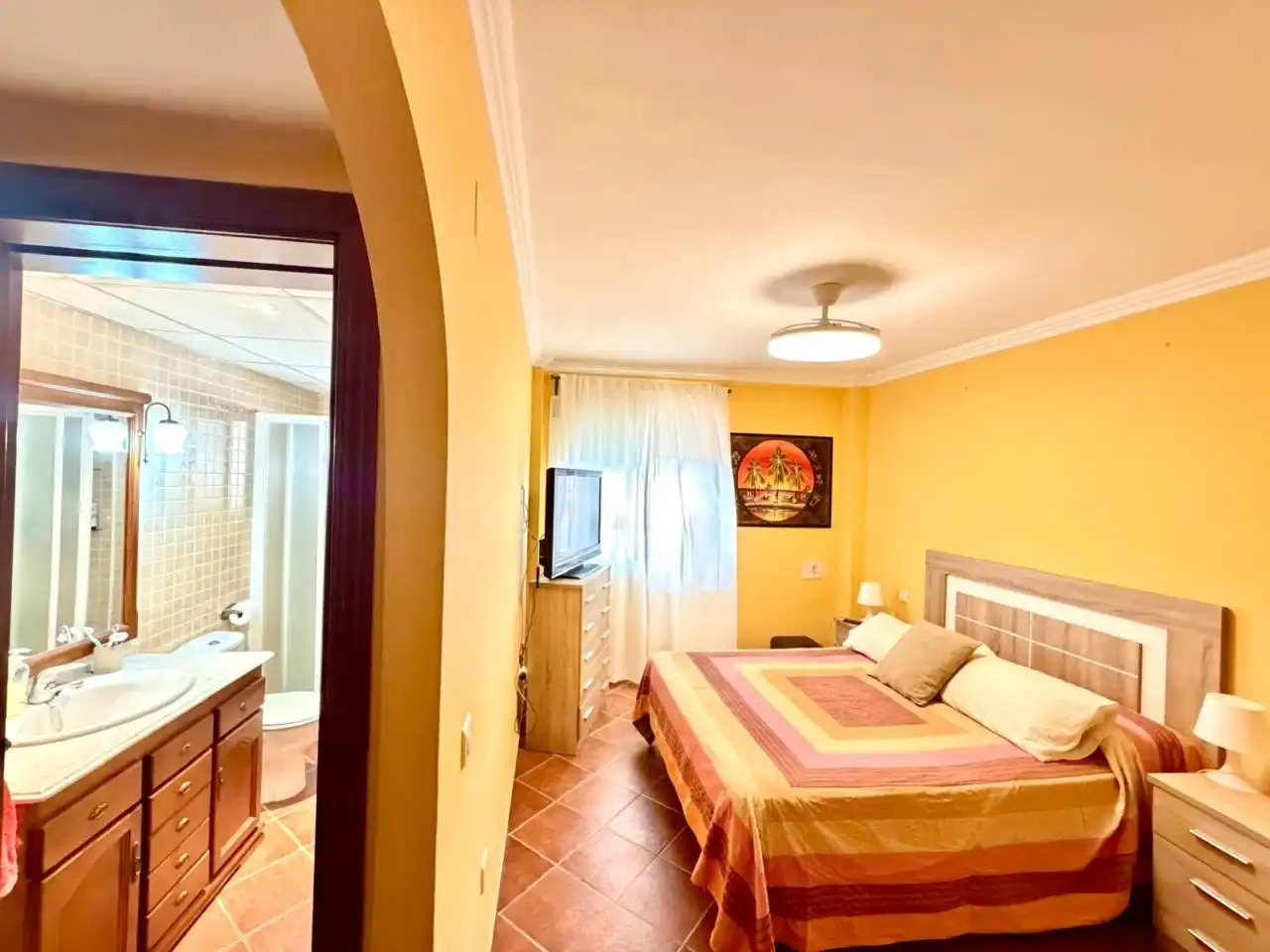 Schlafzimmer von Wohnung zur Miete in Rincón de la Victoria mit Privatgarten, Terrasse und Möbliert