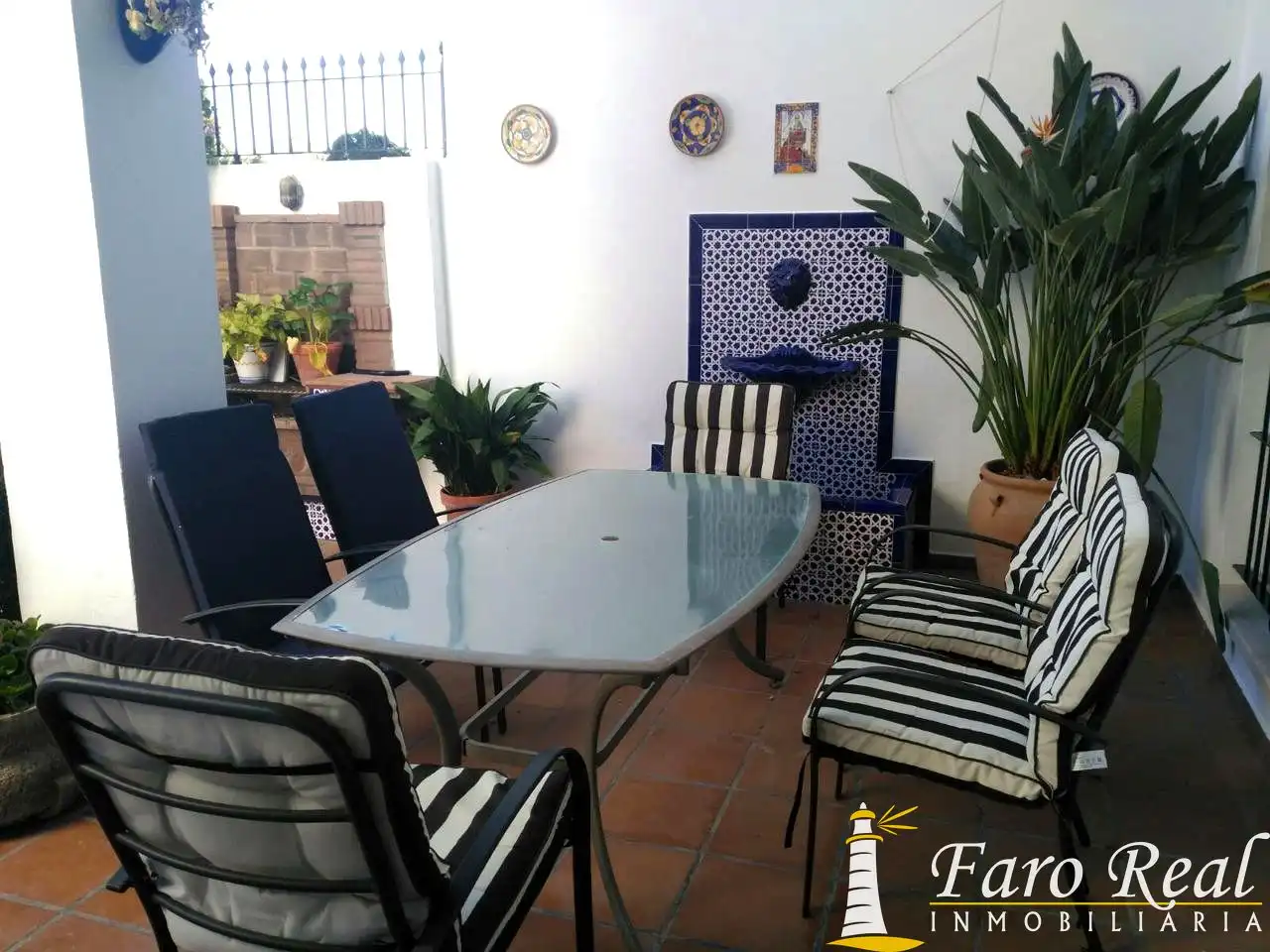 Terrace of Detached homes for rent in Sanlúcar de Barrameda  with Air Conditioner, Private garden and Swimming Pool
