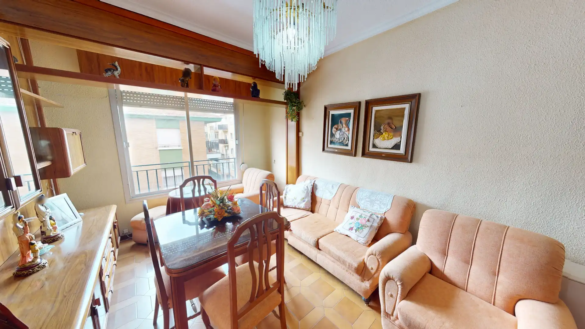 Living room of Flat for sale in  Albacete Capital  with Furnished and Balcony