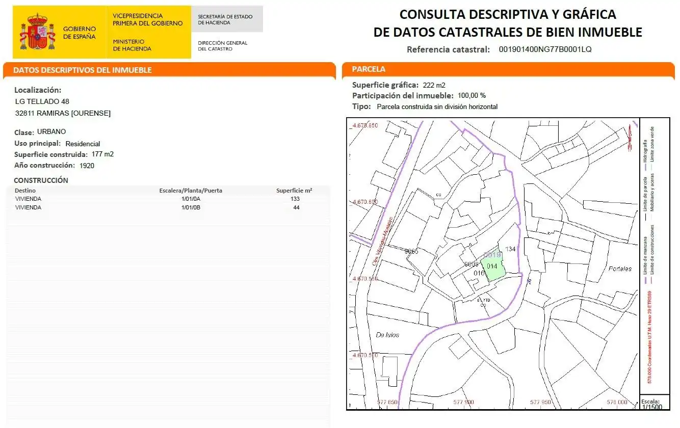 Casa o chalet en venta en Lugar Tellado, 48, Ramirás