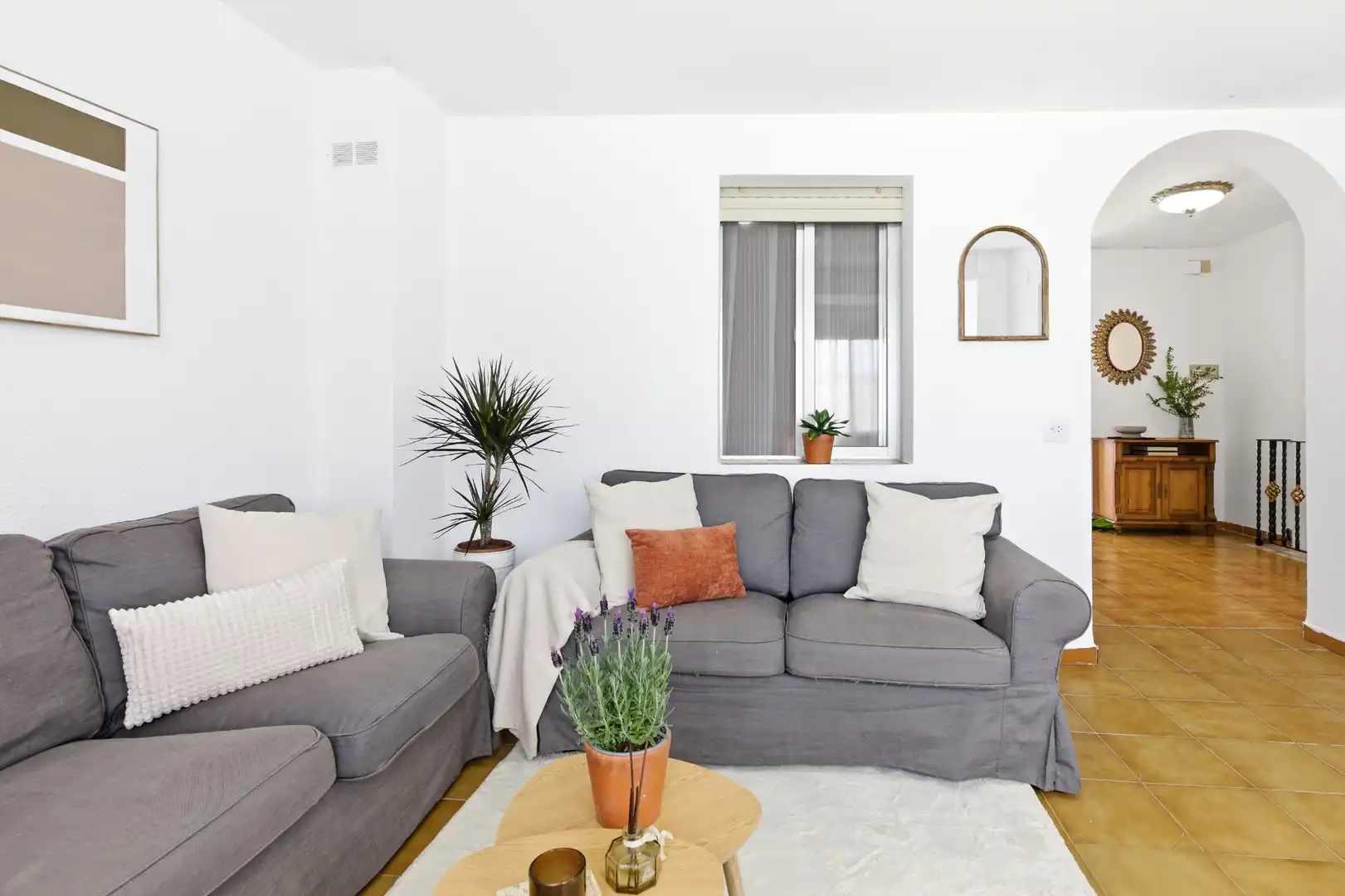 Sala de estar de Casa adosada en venta en Navajas con Aire acondicionado, Calefacción y Jardín privado