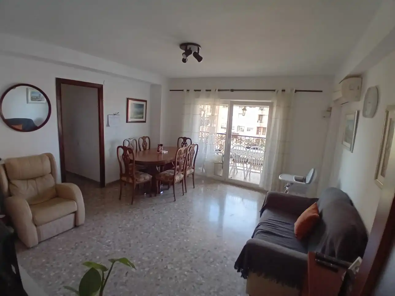 Wohnzimmer von Wohnung zur Miete in Valencia mit Klimaanlage, Möbliert und Balkon
