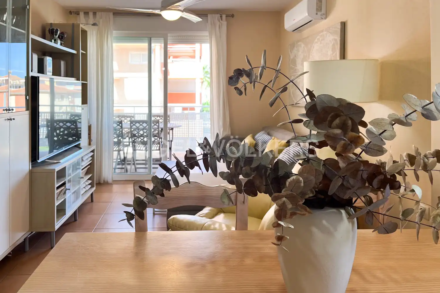 Sala de estar de Piso de alquiler en Canet d'En Berenguer con Aire acondicionado, Calefacción y Terraza