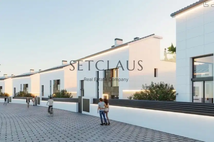 Vista exterior de Casa adosada en venda en Montgat amb Aire condicionat, Calefacció i Jardí privat