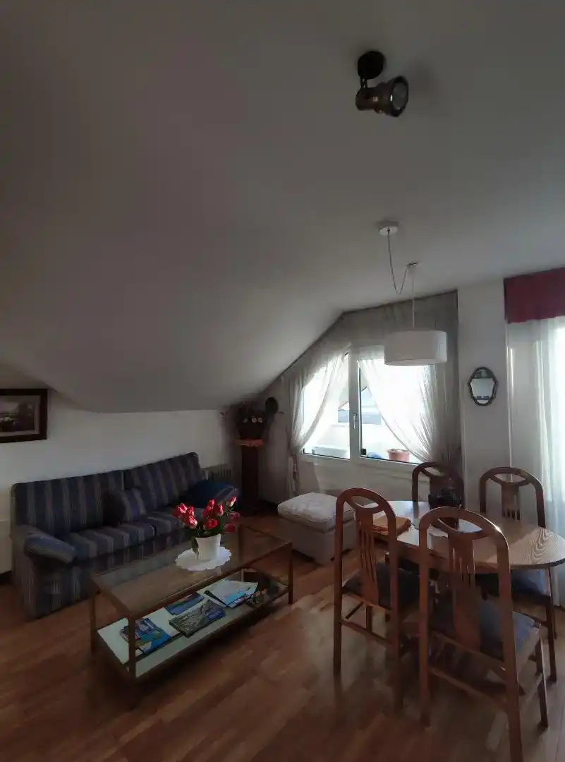 Sala d'estar de Àtic de lloguer en Miengo amb Parquet, Moblat i Forn