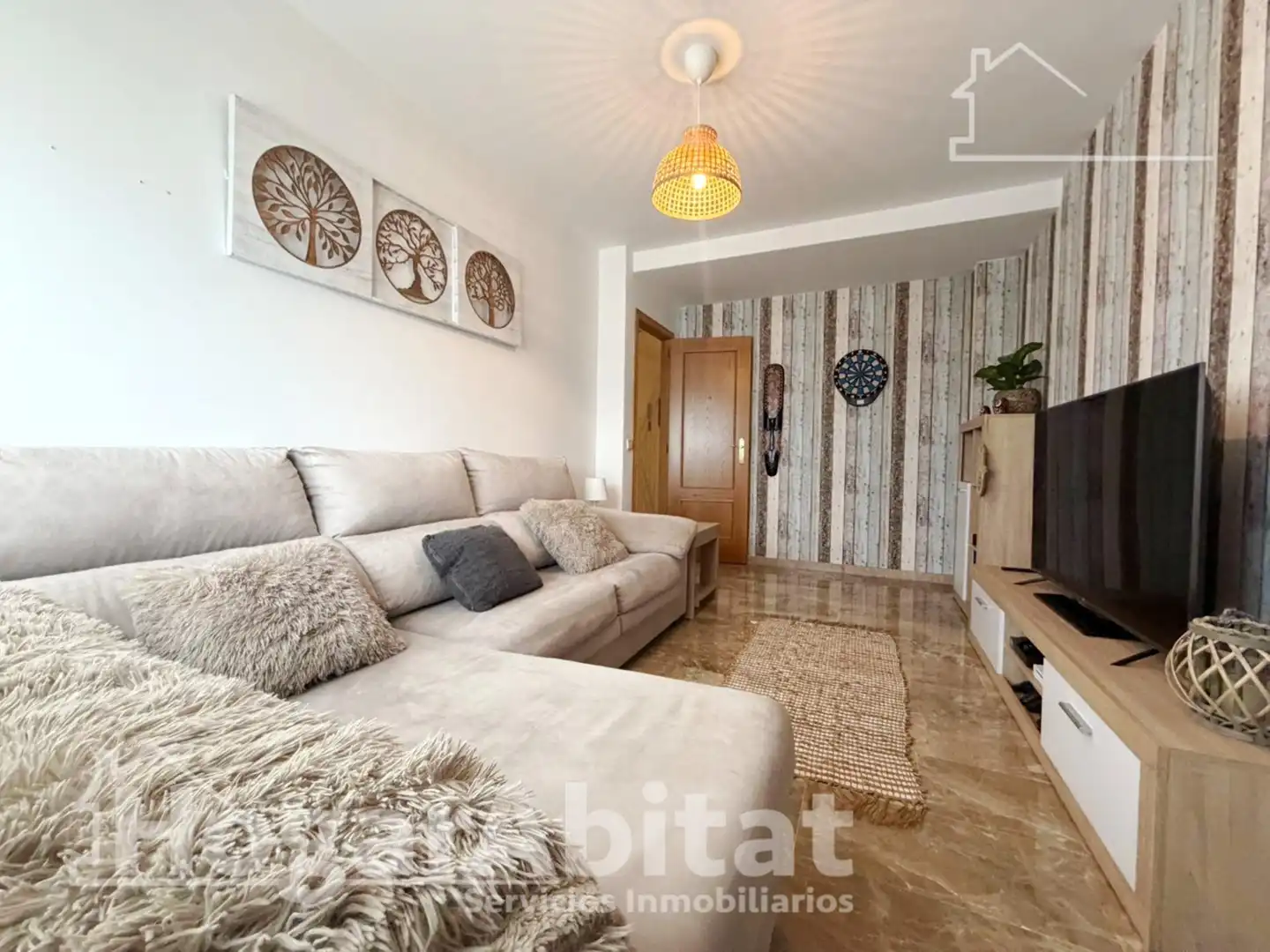 Wohnzimmer von Dachboden zum Verkauf in Vilamarxant mit Klimaanlage und Terrasse