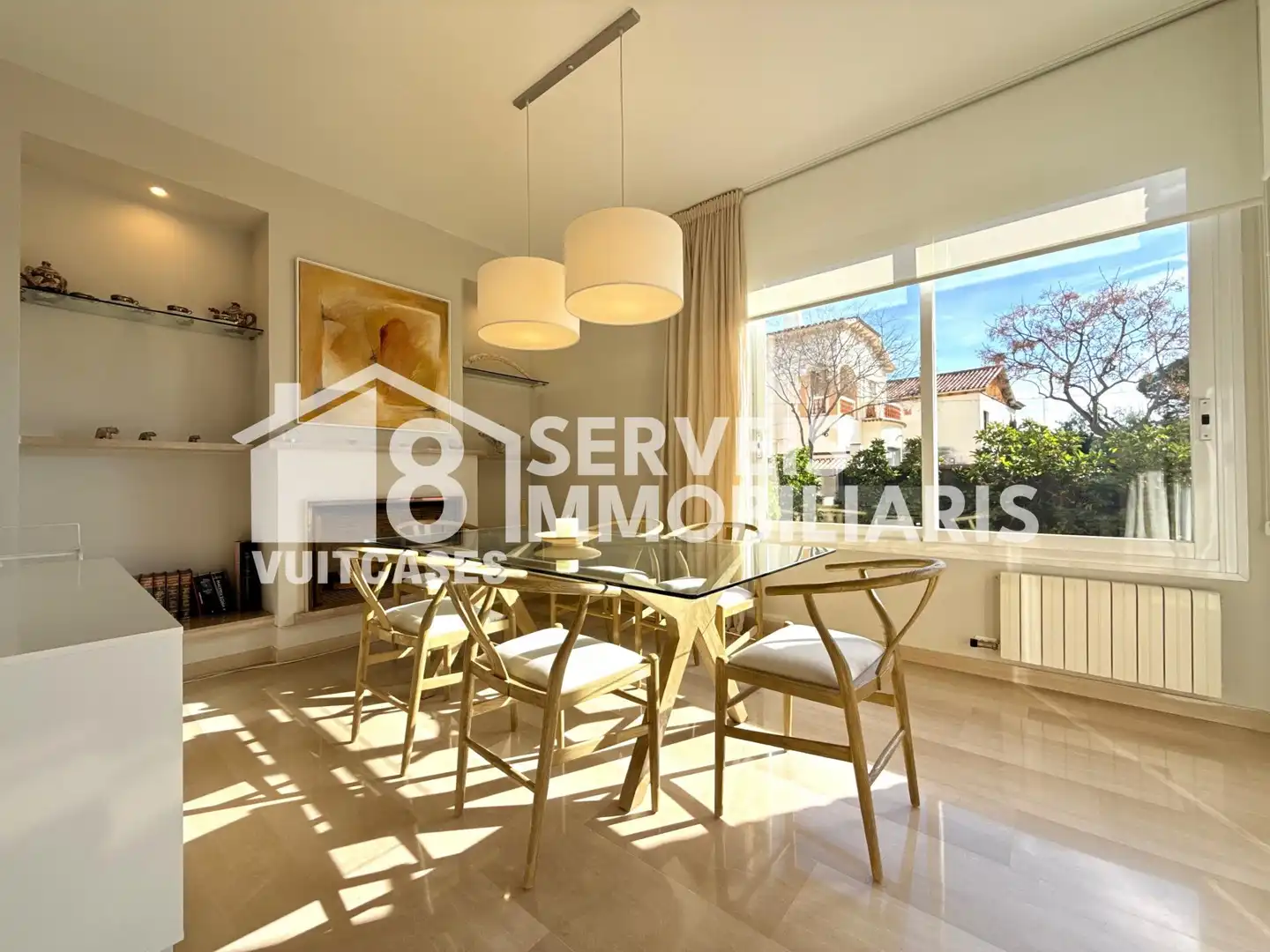 Dining room of Houses for sale in El Masnou  with Heating, Private garden and Terrace