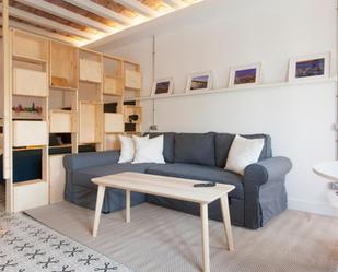 Sala d'estar de Estudi de lloguer en  Barcelona Capital amb Aire condicionat, Calefacció i Moblat