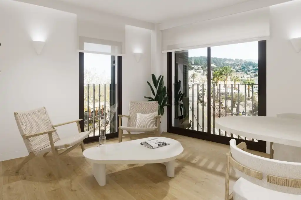 Sala d'estar de Apartament en venda en Sóller amb Aire condicionat i Terrassa